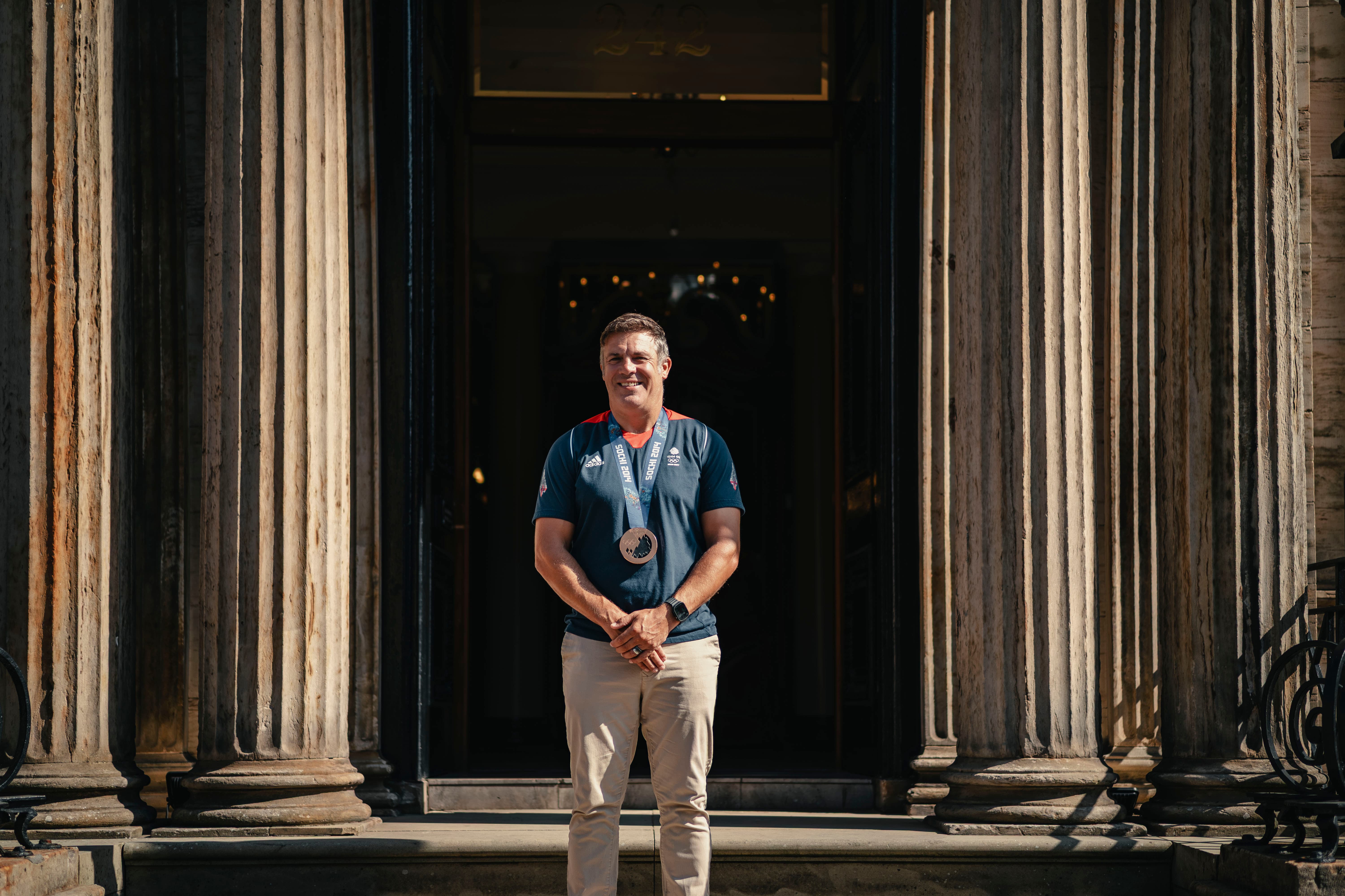 John Jackson on College steps